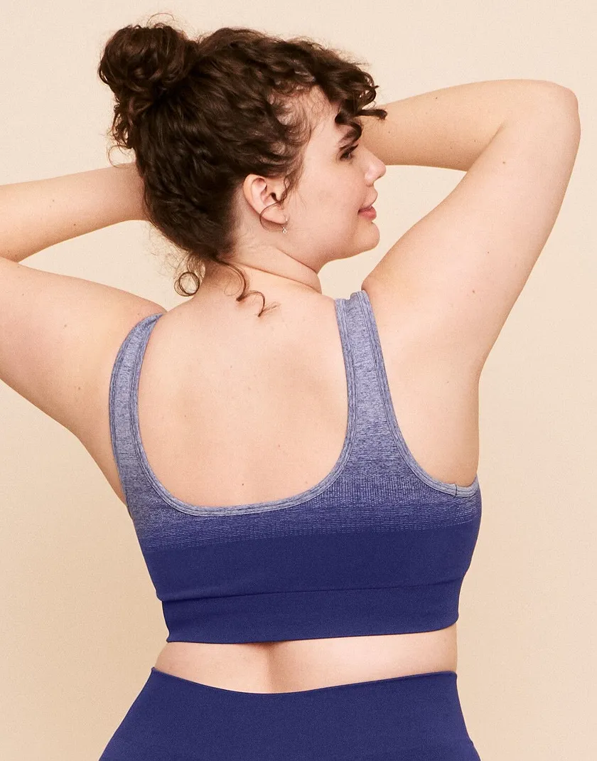 Maeve Ombre Sports Bra Blue Plus Contour activewear bundle Model 5
