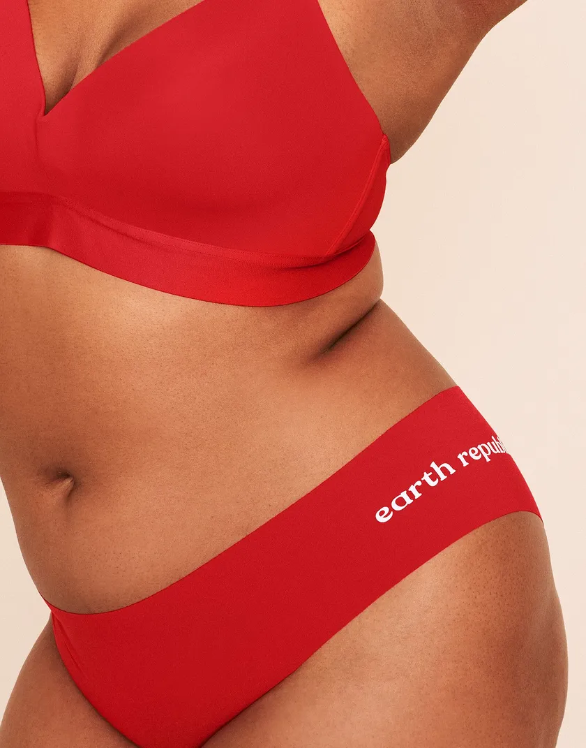 Marlowe Clean Cut Cheeky Dark Red Plus panty bundle Model 5