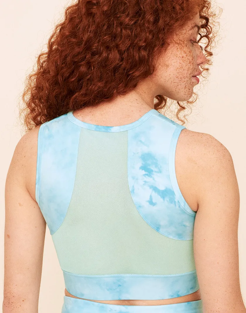 Axelle Sports Bra Watercolor Blue Contour activewear bundle Model 4