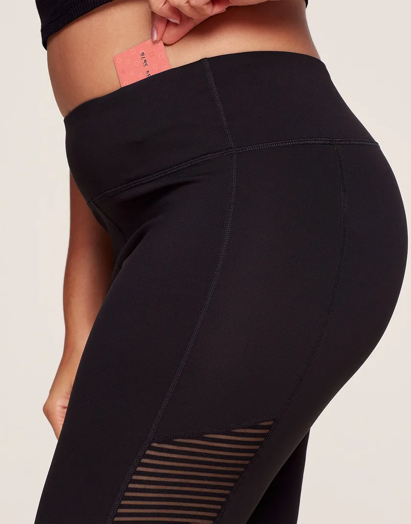 Cali Stripe Mesh Black Plus activewear bundle Model 5