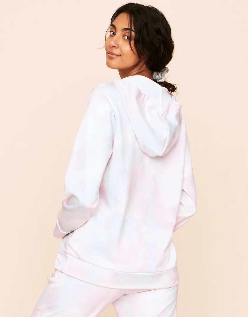 Faye Hooded Pullover Tie Dye Pink activewear bundle Model 4