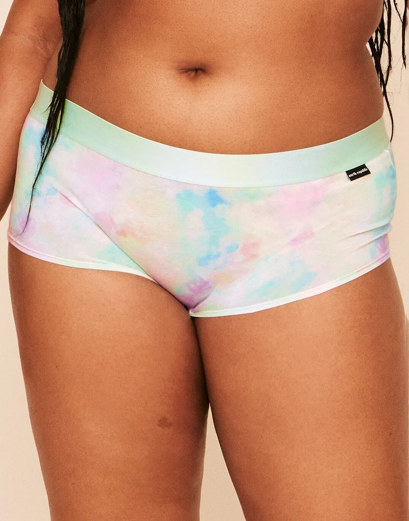 Harper Cotton Shortie Tie Dye Blue Plus panty bundle Model 4