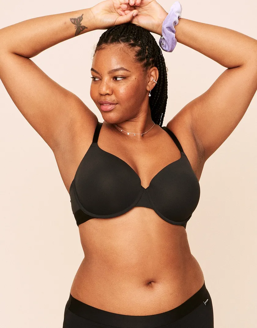 Jaliyah Lightly Lined Bra Black Plus Lined bra bundle Model 4