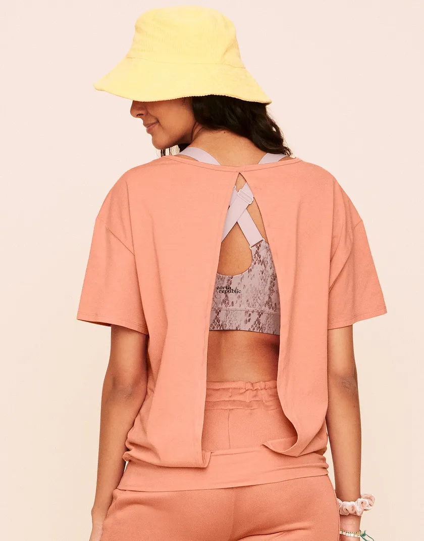 Juniper Top Placement Pink activewear bundle Model 4