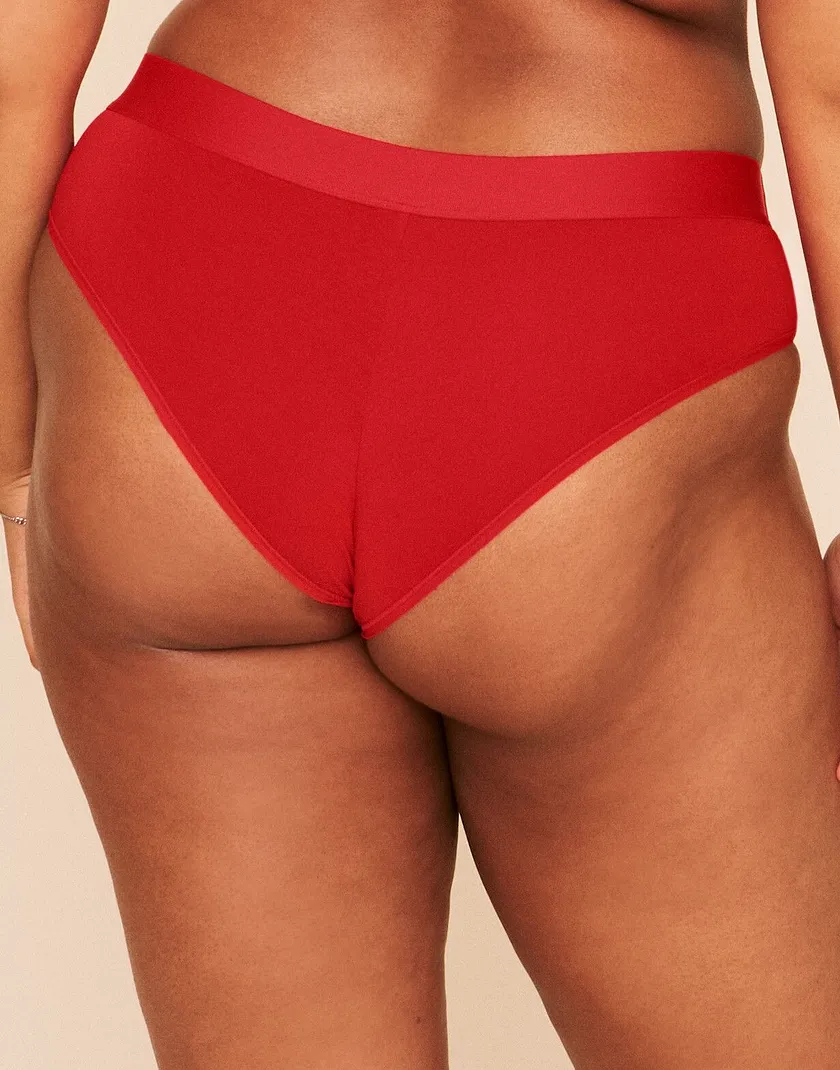 Logan Cotton Cheeky Dark Red Plus panty bundle Model 2
