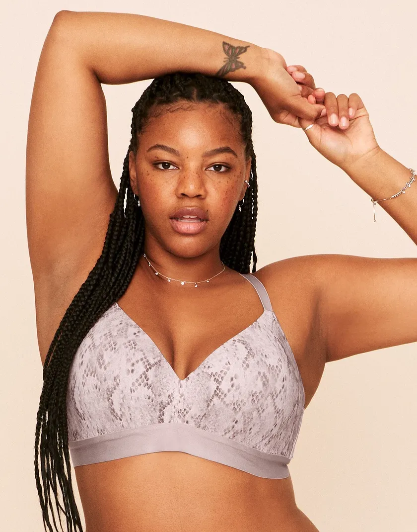 Makenna Animal Pink Plus Lined bra bundle Model 2