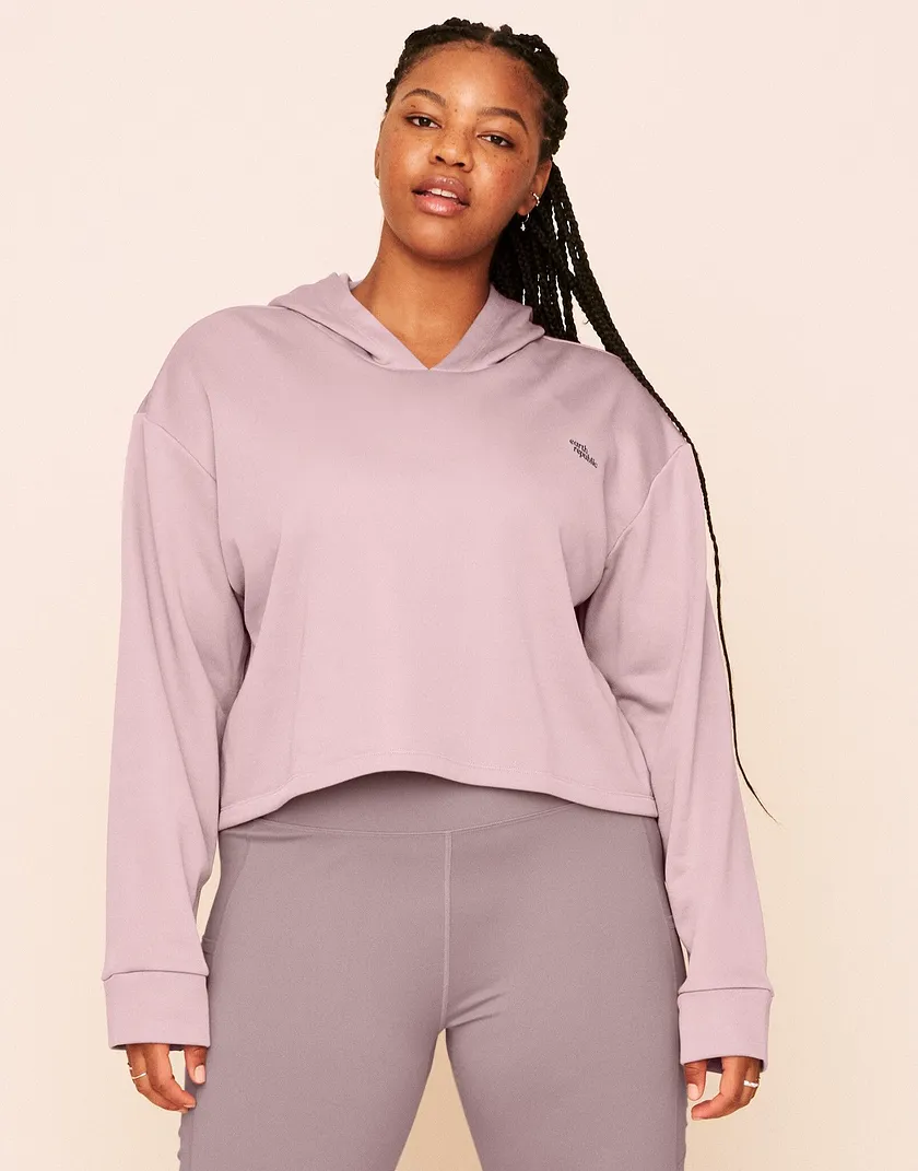 Myah Escape Luxe Hoodie Light Pink Plus activewear bundle Model 2