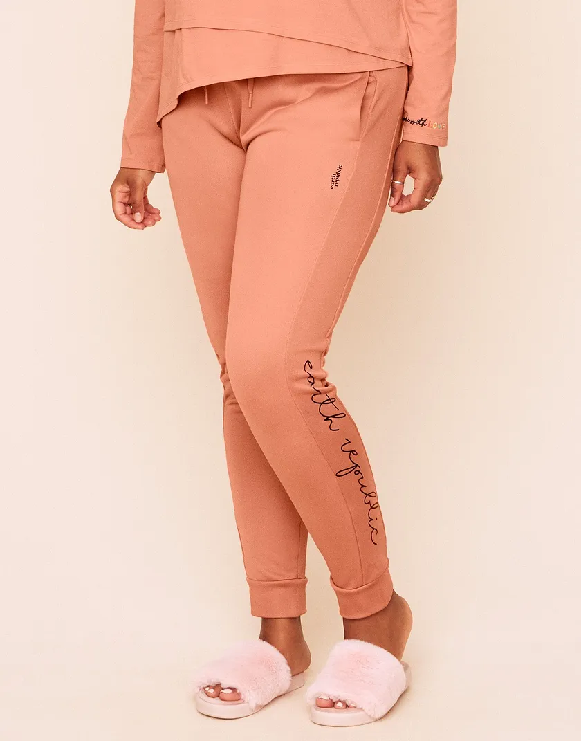 Shawn Jogger Pant Placement Pink Plus activewear bundle Model 2