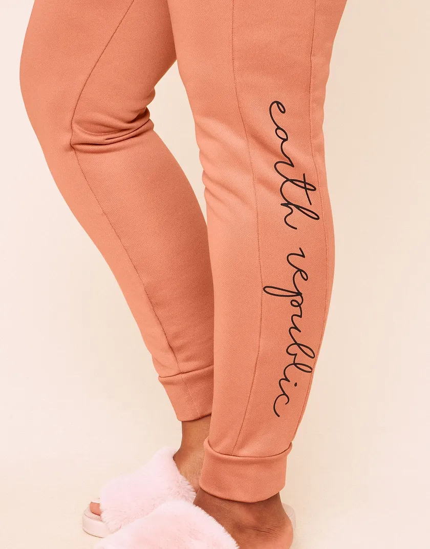 Shawn Jogger Pant Placement Pink Plus activewear bundle Model 5