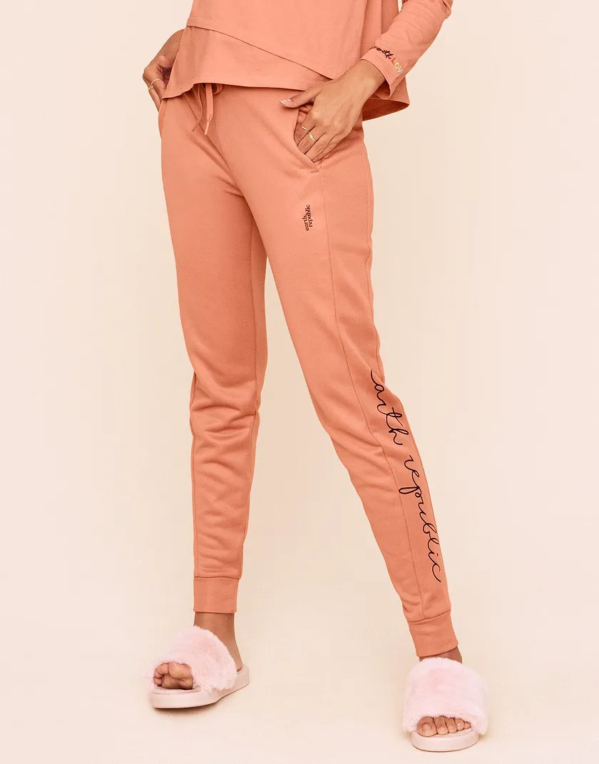 Shawn Jogger Pant Placement Pink activewear bundle Model 6