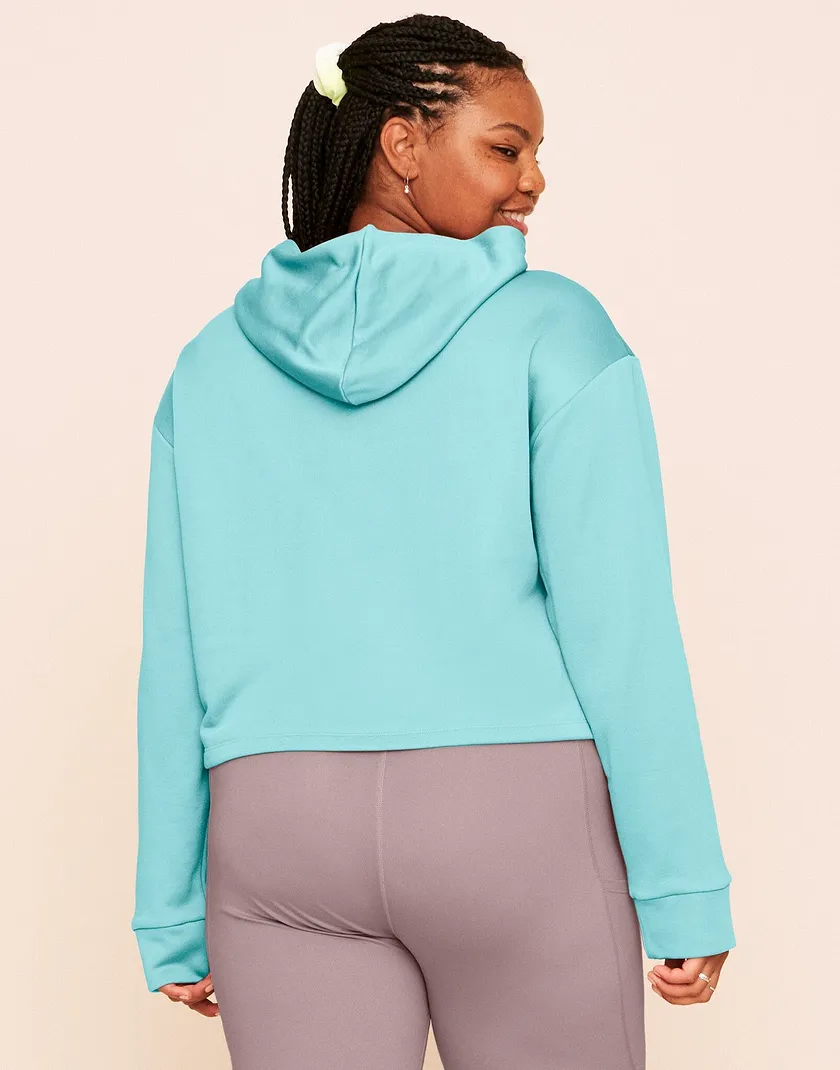 Myah Escape Luxe Hoodie Medium Blue Plus activewear bundle Model 5