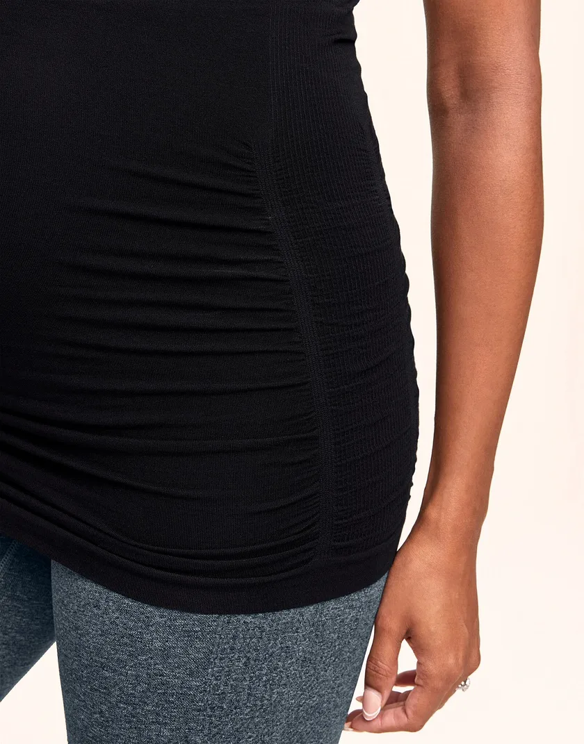Essential Maternity Nursing Cami Black athleisure bundle Model 5