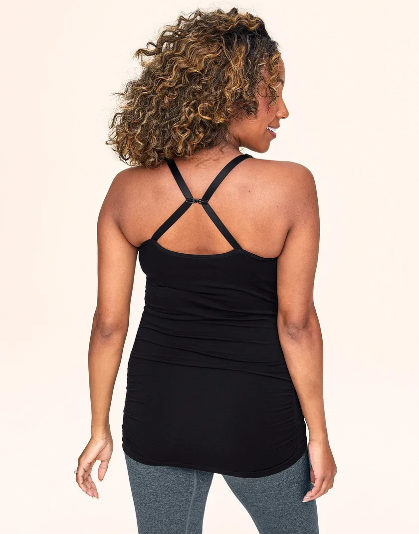 Essential Maternity Nursing Cami Black athleisure bundle Model 6