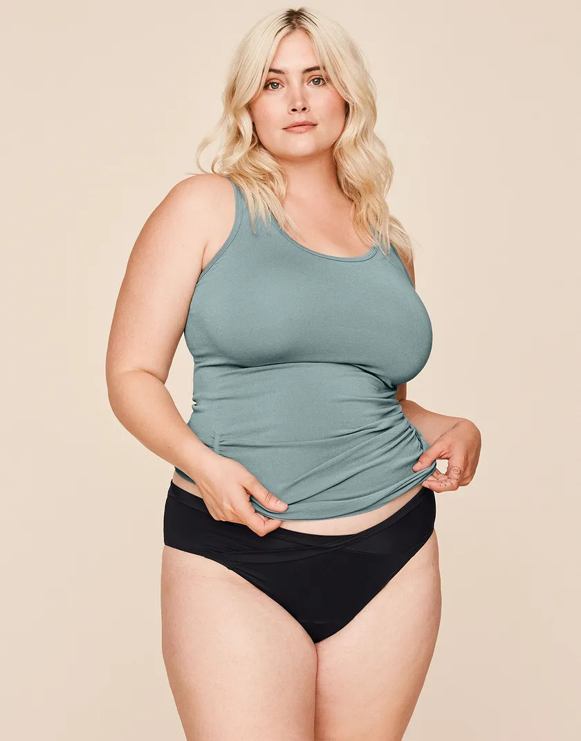 Maternity Tank Gray Plus activewear bundle Model 2