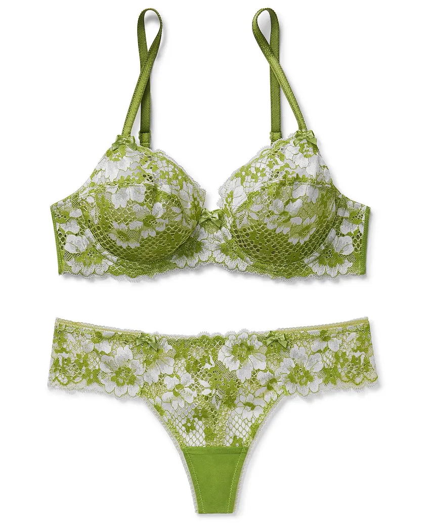 Cinthia Dark Green 4 Unlined bra bundle Still 2