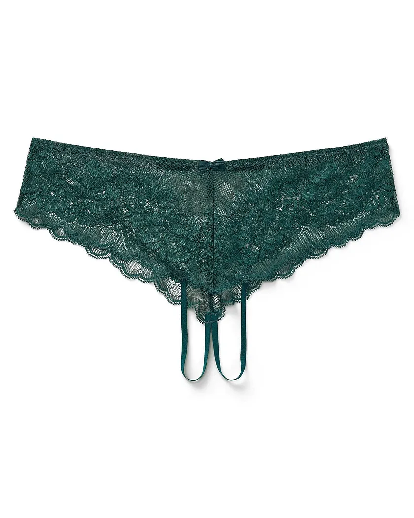 Olya Crotchless Dark Green panty bundle Still 3