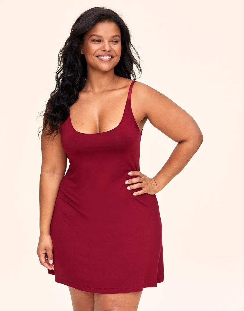 Suzie Dark Red Plus sleepwear bundle Model 5