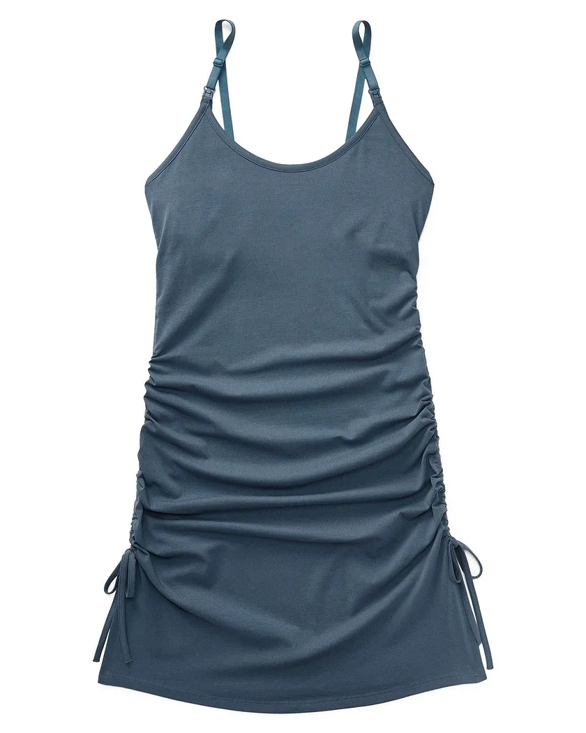 Nursing Slip Dress Dark Blue sleepwear bundle Still 3