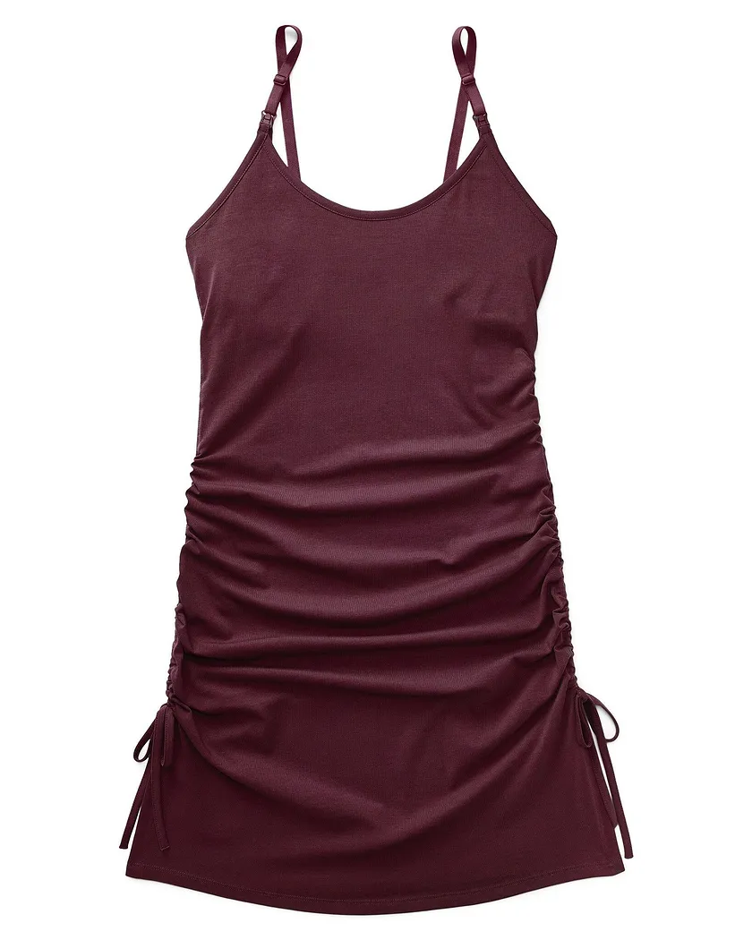 Nursing Slip Dress Purple sleepwear bundle Still 3