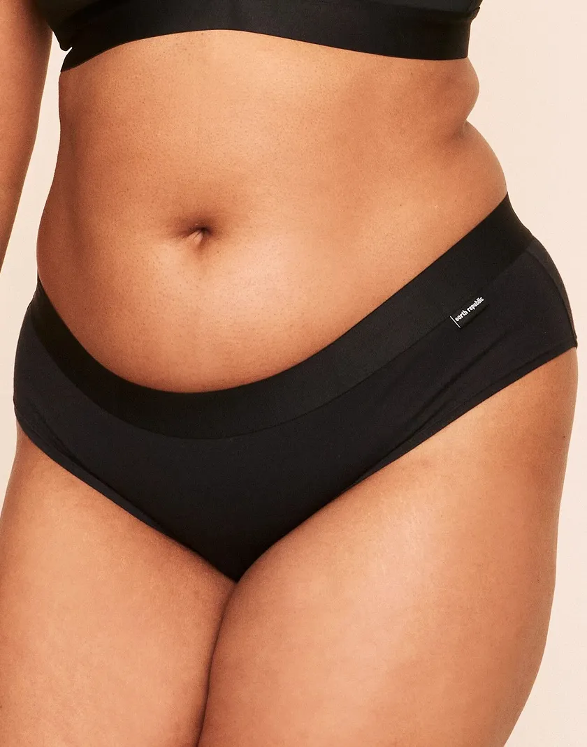 Hayden Cotton Hipster Black Plus panty bundle Model 4