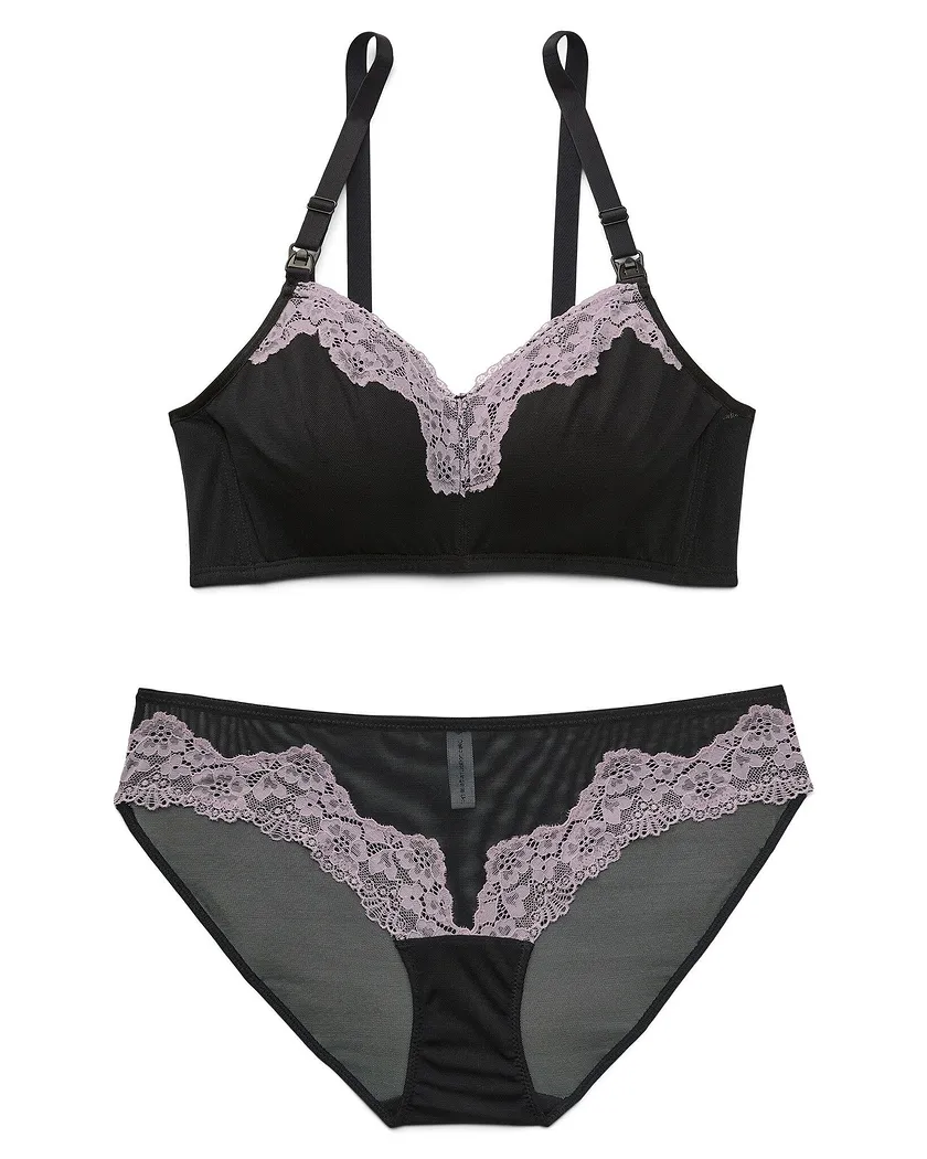 Enora Nursing Black 2 Unlined bra bundle Still 4