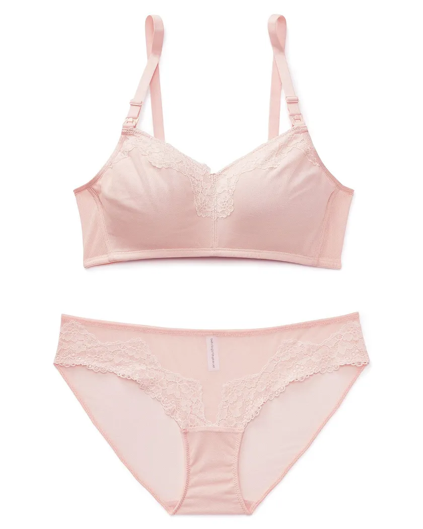 Enora Nursing Light Beige 2 Unlined bra bundle Still 4