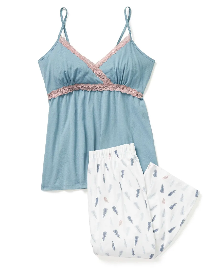 Plume Cami PJ Set Medium Blue sleepwear bundle Still 2