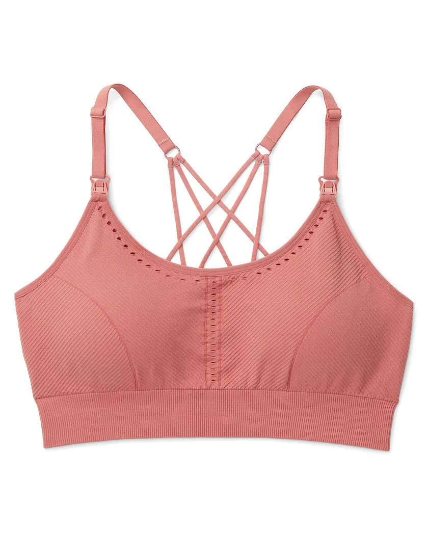 Athena Nursing Bra Medium Pink activewear bundle Still 3