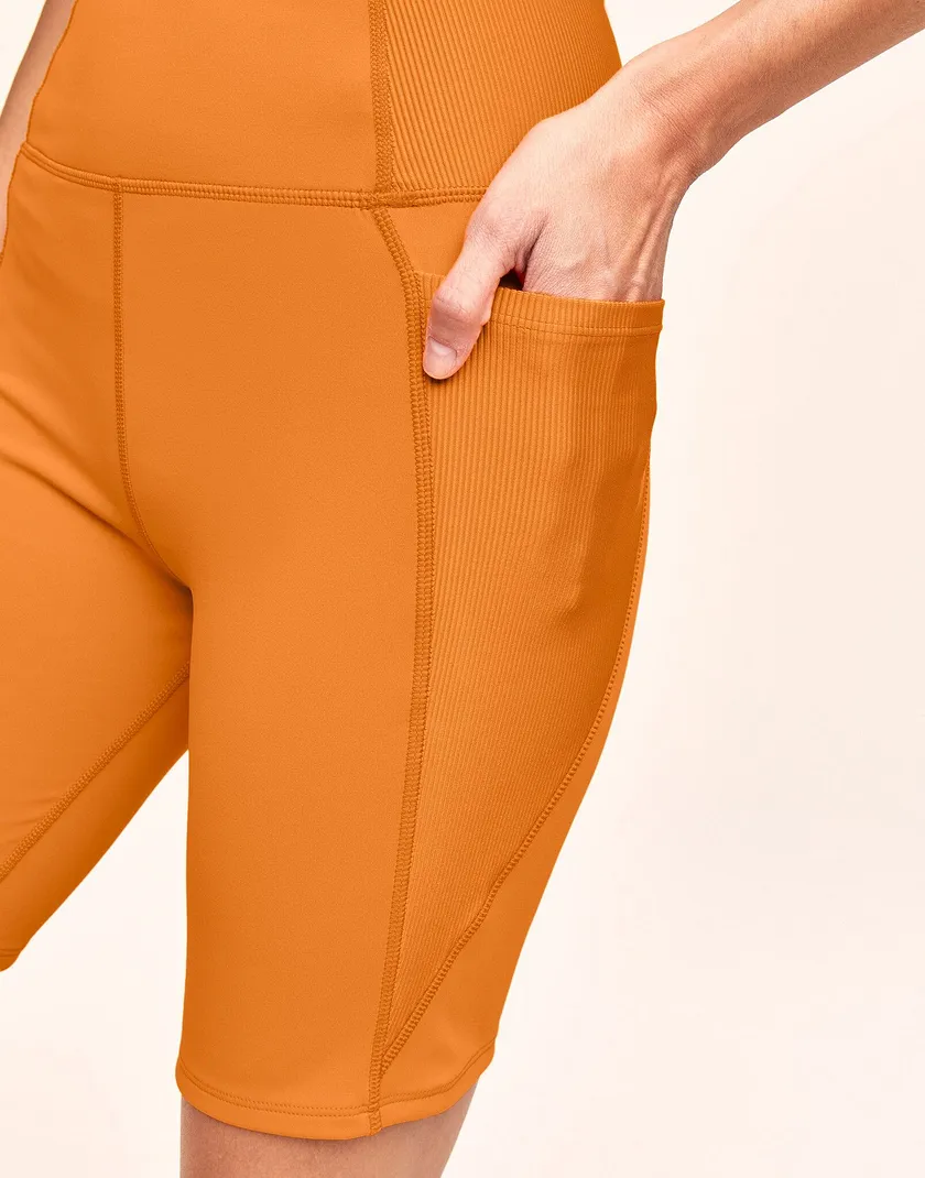 Bailey Brushed Biker Short Orange activewear bundle Model 5