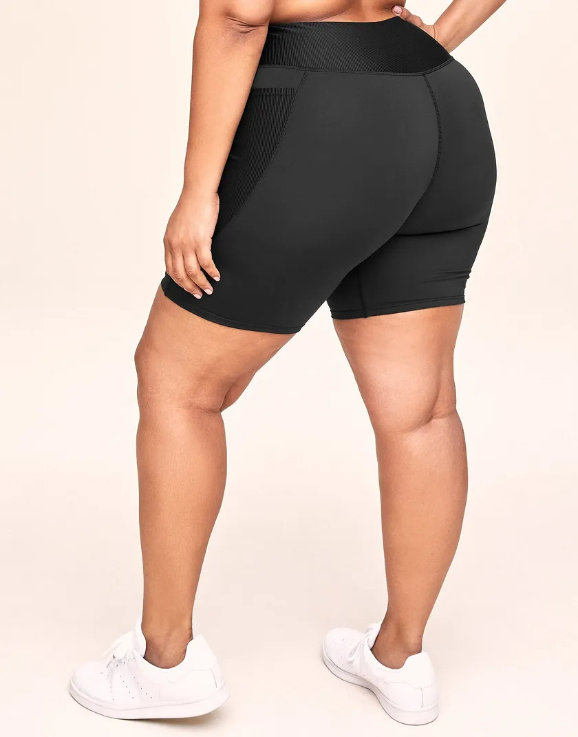Bailey Brushed Biker Short Black Plus activewear bundle Model 6