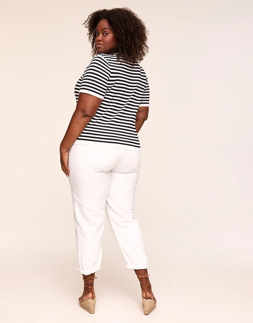 Princeton Sweater Stripe White Plus tops bundle Model 5