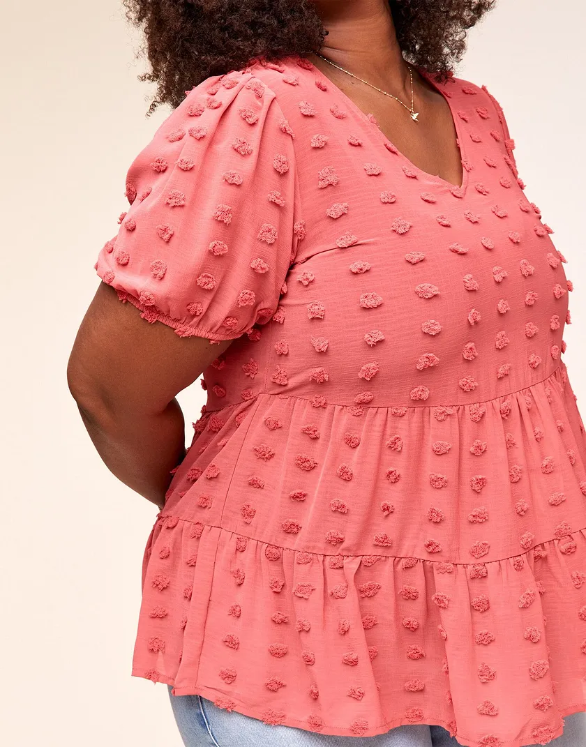 Bloomingdale Top Dark Pink Plus tops bundle Model 5