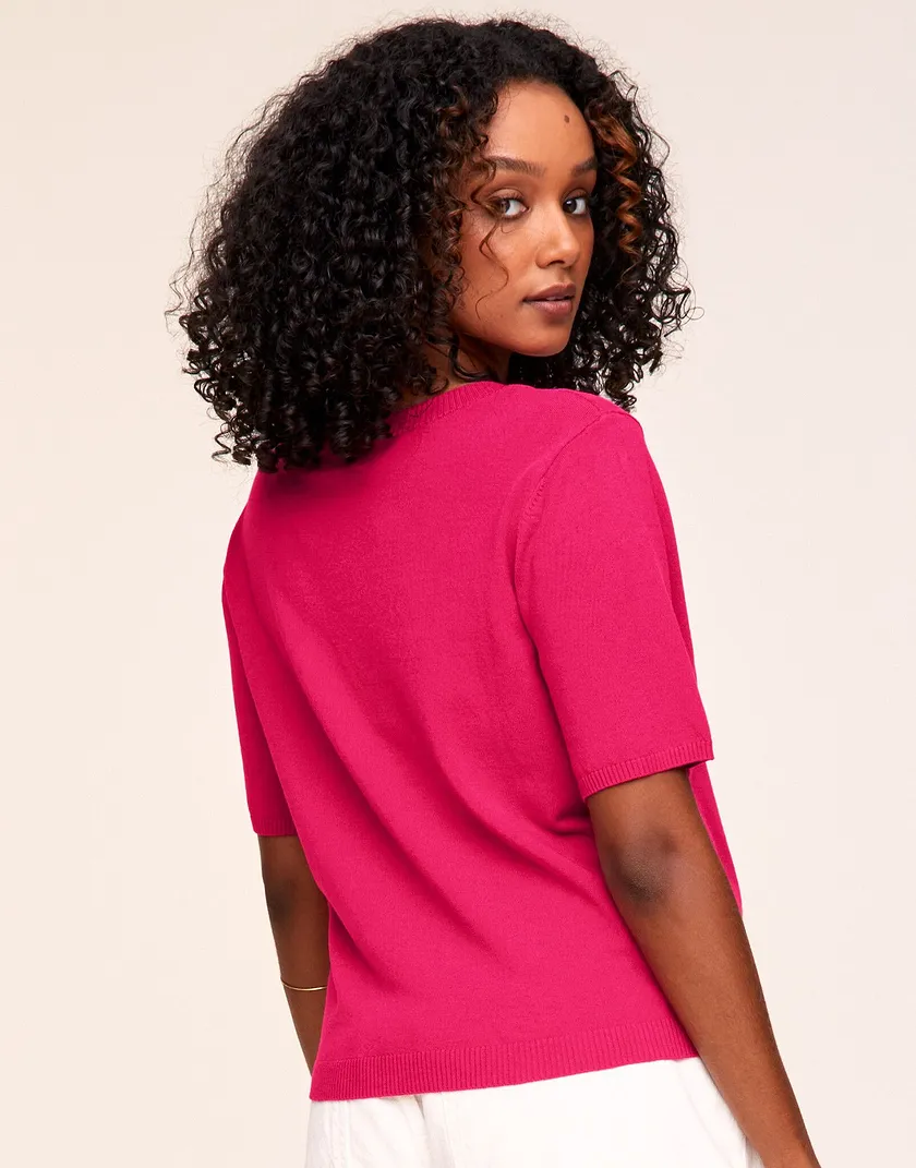 Archer Sweater Dark Pink Plus tops bundle Model 4
