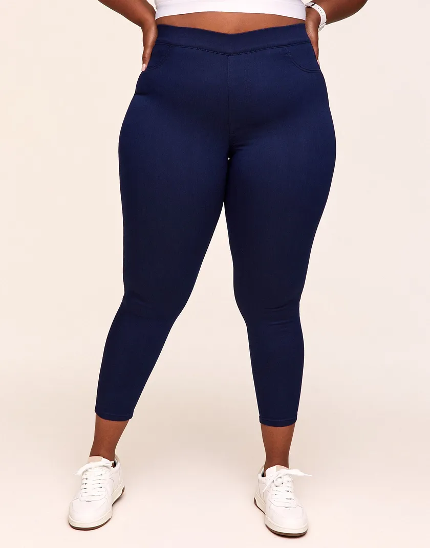 Jordyn Dark Blue Plus legwear bundle Model 1