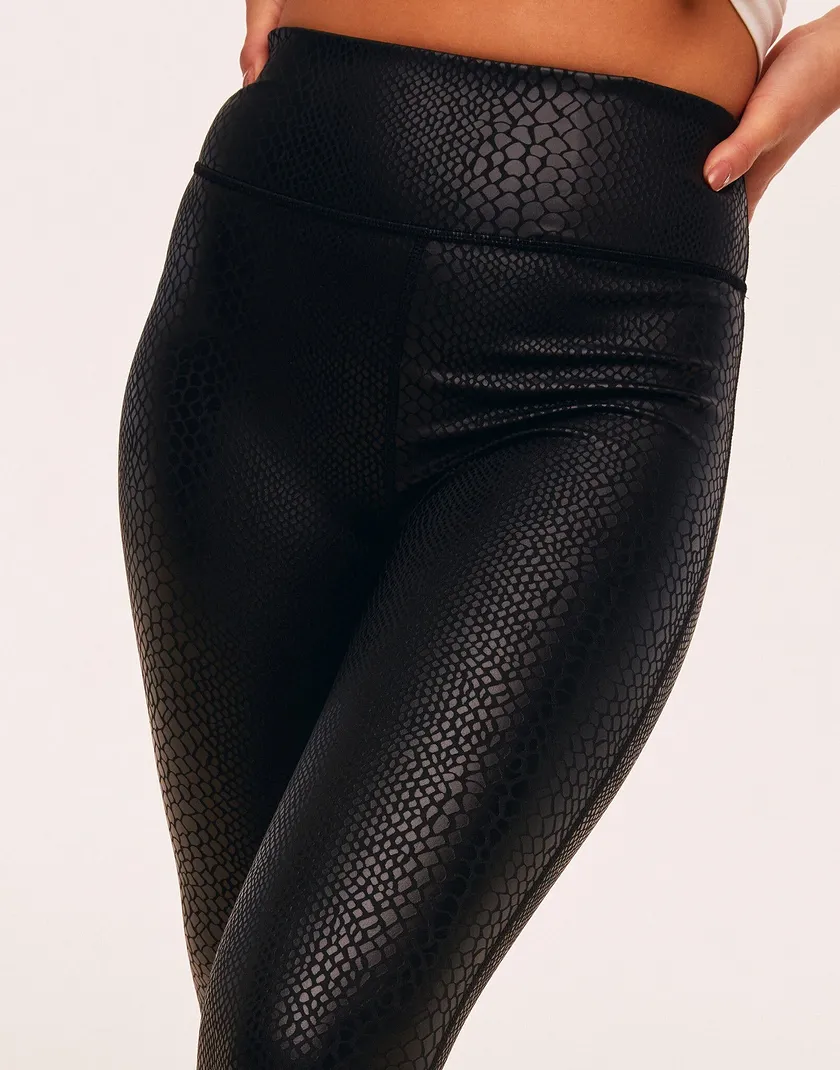 Sabina Snakeskin Legging Black legwear bundle Model 4