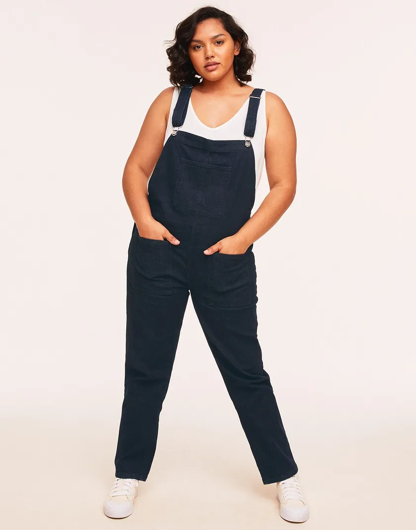 Jasmine Jumpsuit Dark Blue Plus legwear bundle Model 2