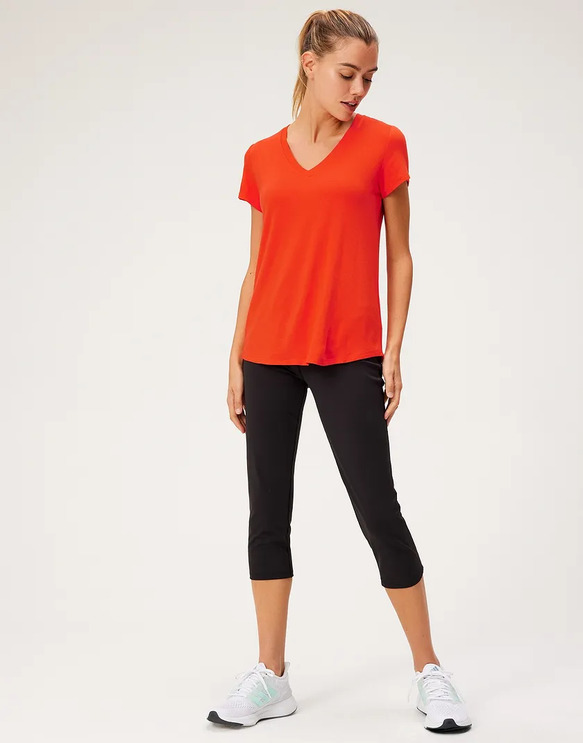 Nicole T-Shirt Dark Red tops bundle Model 4