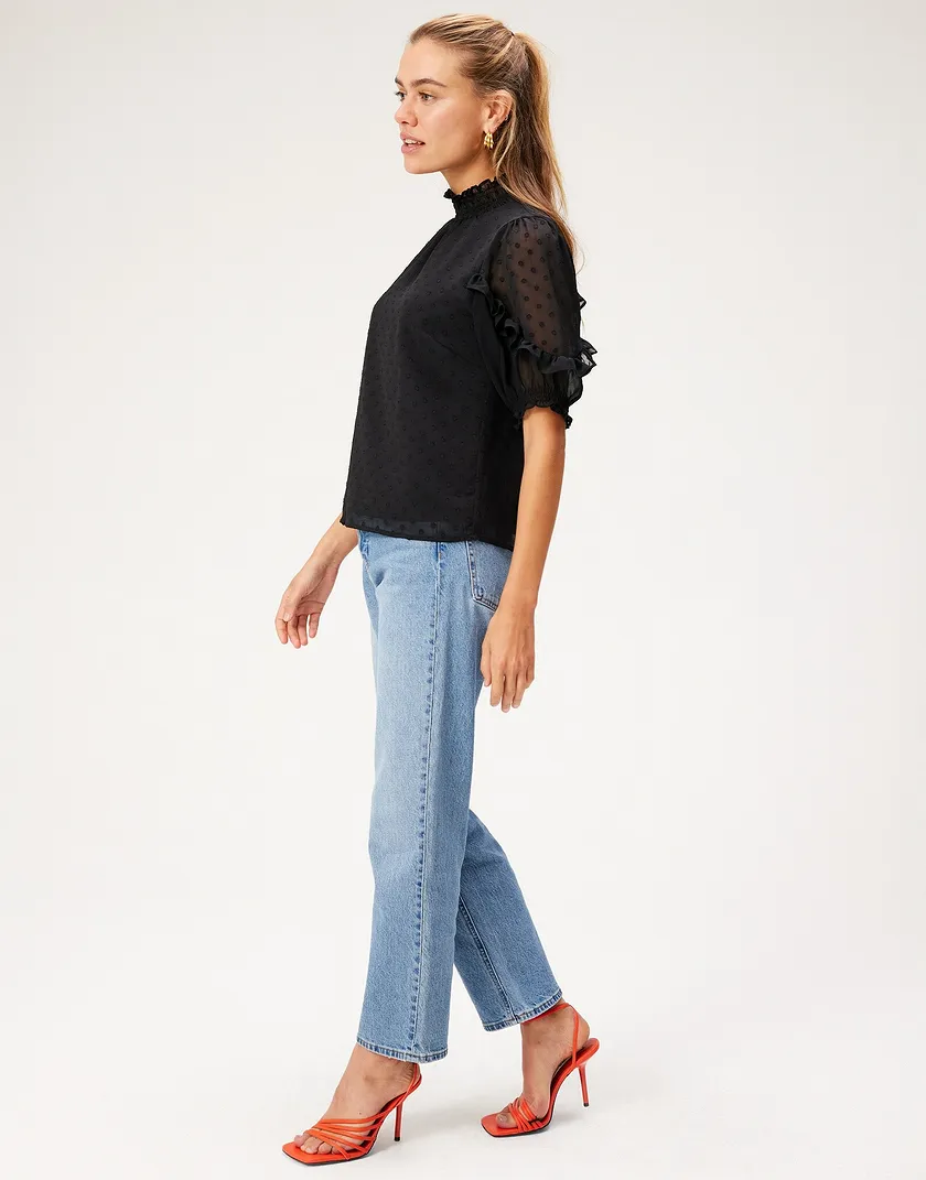 Nina Top Black shirts & blouses bundle Model 4