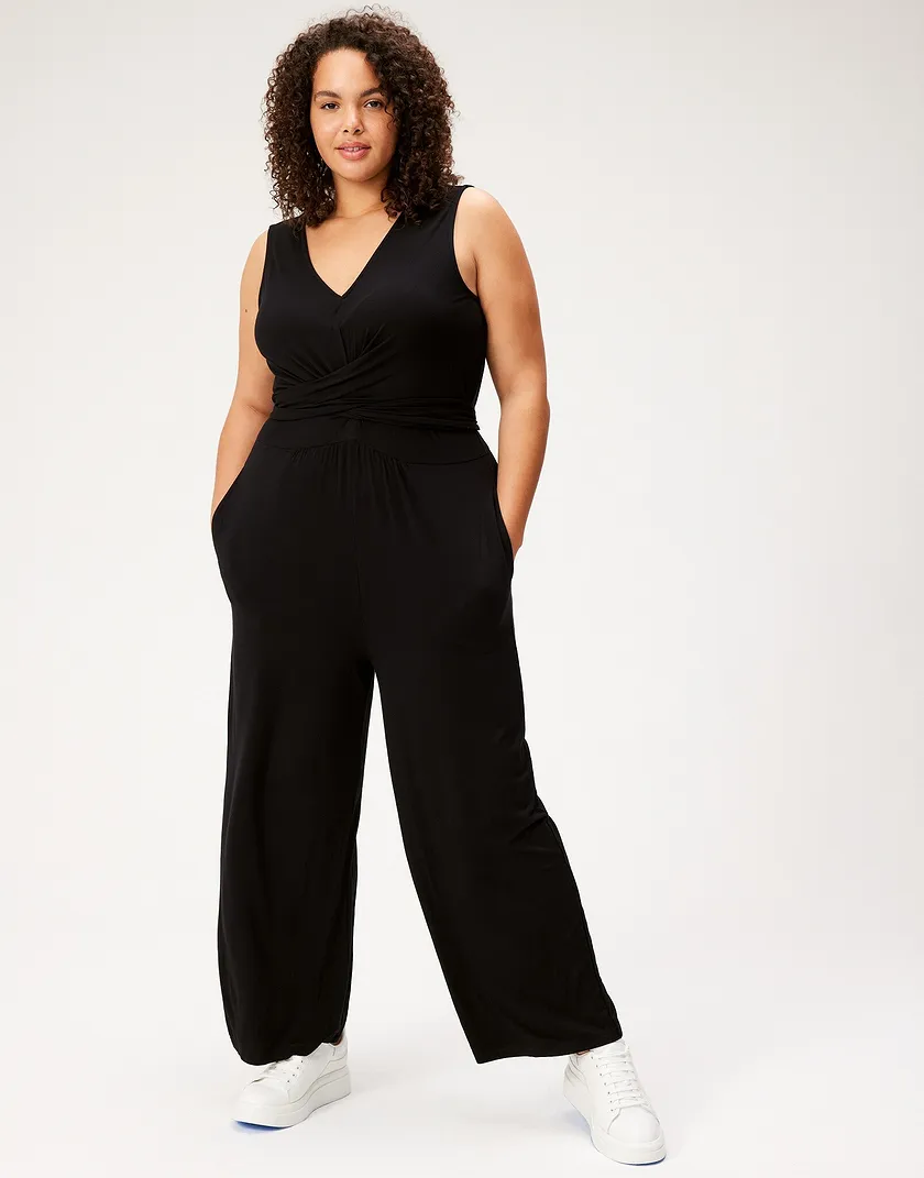 Megan Jumpsuit Black Plus jumpsuits bundle Model 2