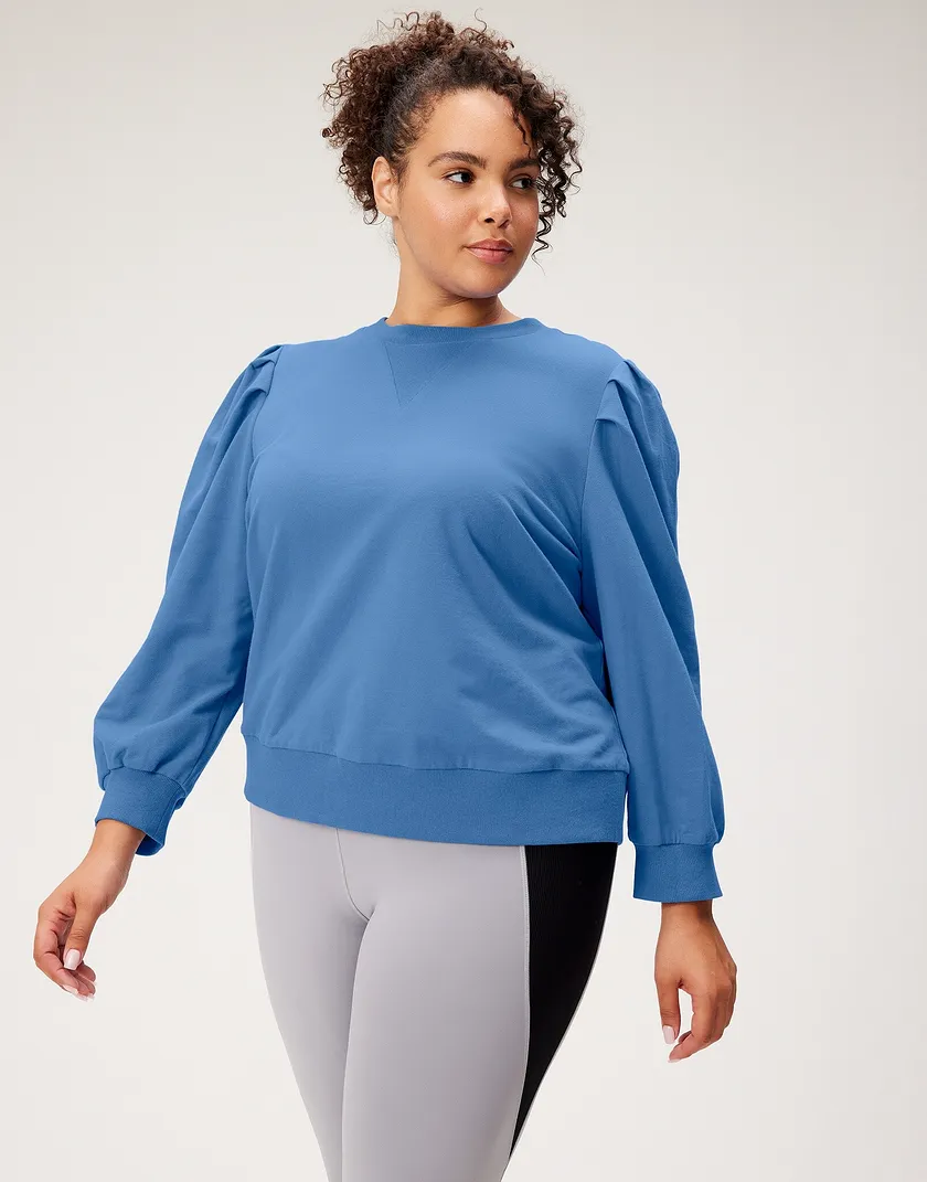 Morgan Sweatshirt Dark Blue Plus tops bundle Model 2