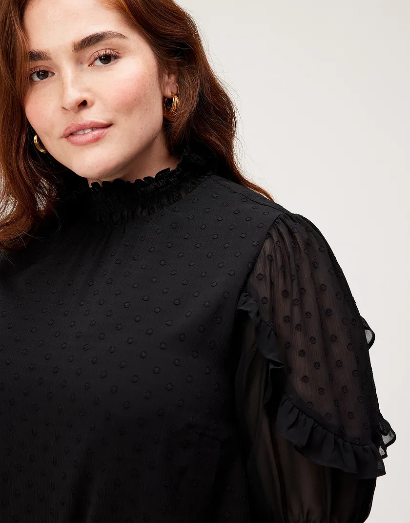 Nina Top Black Plus shirts & blouses bundle Model 5