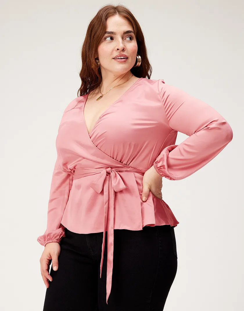 Rosabel Top Medium Pink Plus tops bundle Model 2