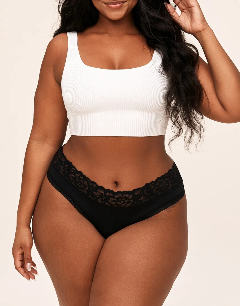 3-Pack Mackenna Cotton Cheeky Black 2 Plus panty pack Model 3