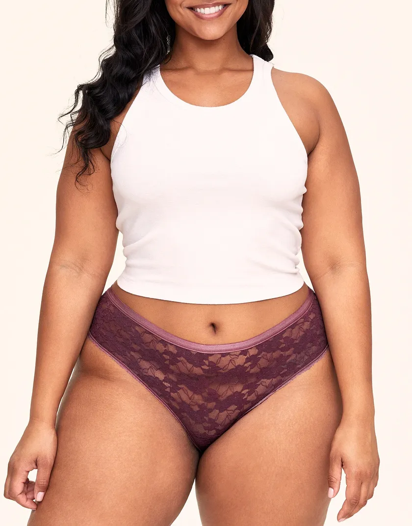 3-Pack Deirdre Allover Lace Cheeky Black Plus panty pack Model 3
