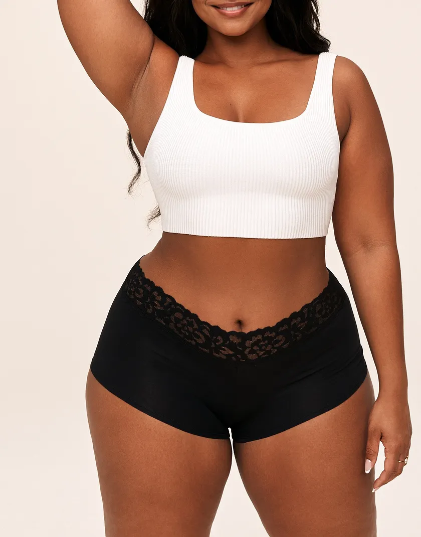 3-Pack Leondra Cotton Shortie Black 2 Plus panty pack Model 3