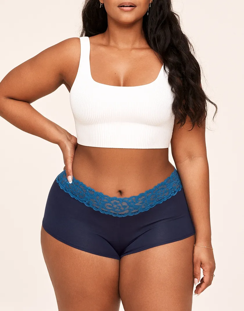 3-Pack Leondra Cotton Shortie Black Plus panty pack Model 3