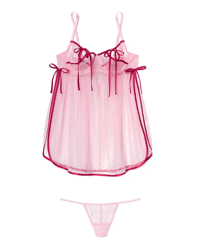 Noemi Light Pink Unlined lingerie bundle Still 3