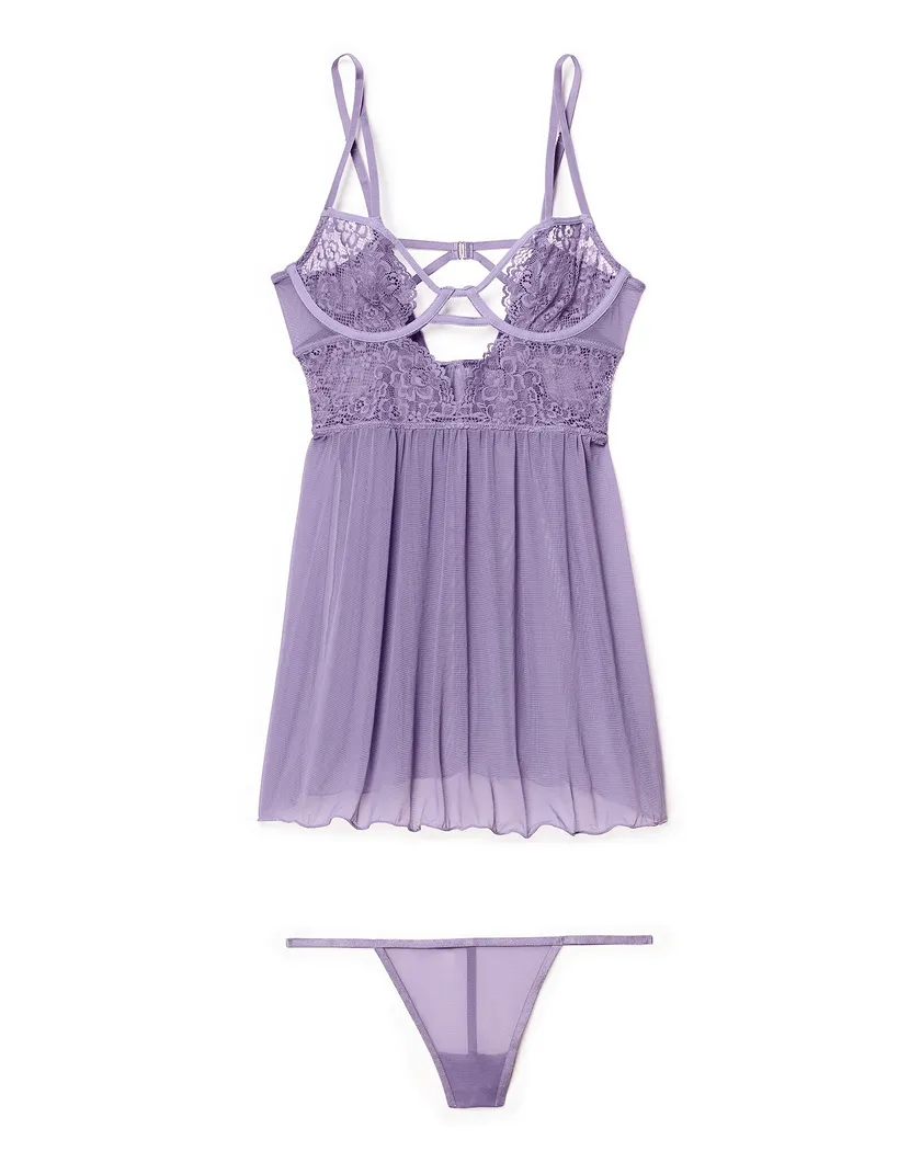 Rae Dark Purple Unlined lingerie bundle Still 3