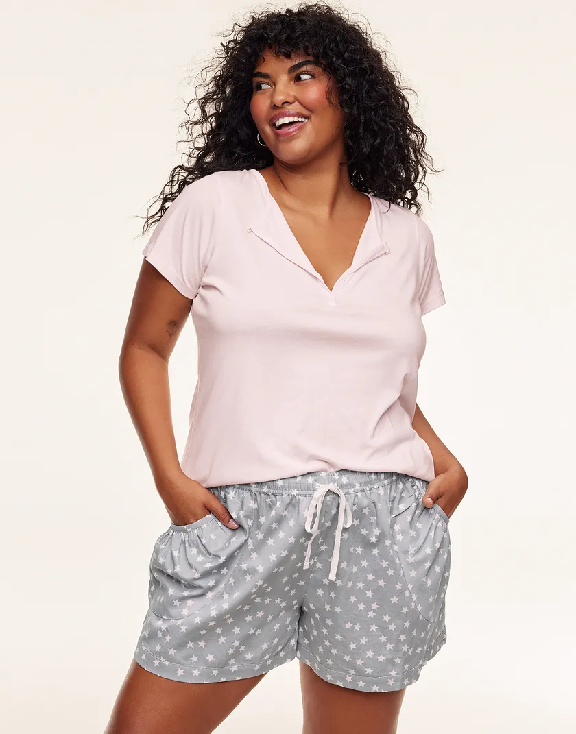 Jacquelyn Light Pink Plus sleepwear bundle Model 1