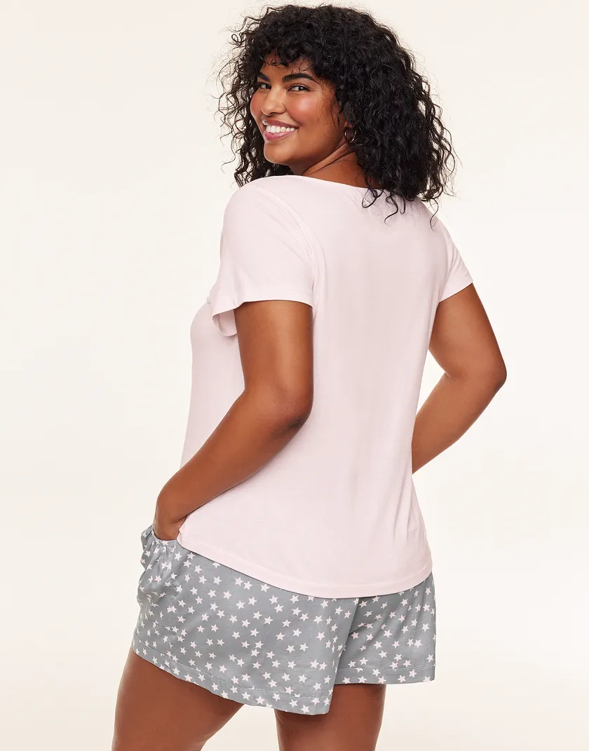 Jacquelyn Light Pink Plus sleepwear bundle Model 6